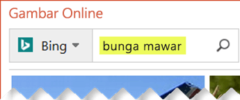 Masukkan istilah pencarian yang menggambarkan clip art yang ingin Anda cari