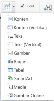 Sisipkan Tempat Penampung PowerPoint untuk Mac