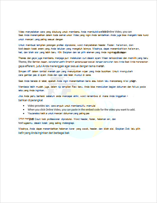 Contoh dokumen dengan cap air gambar