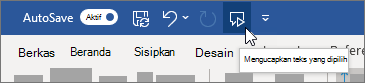 Pilih ikon Ucapkan