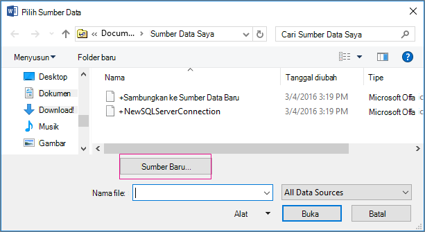 gabungan surat sumber daya