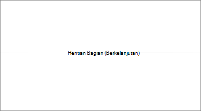 Memperlihatkan hentian bagian di dalam dokumen