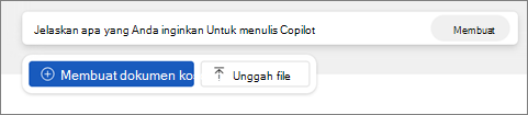 Tombol Buat dokumen kosong di Word untuk web.