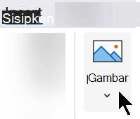 Pada tab Sisipkan di pita, pilih Sisipkan, lalu pilih Gambar.