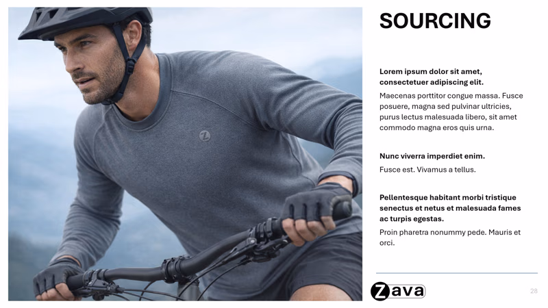 Sample slide showing brand photography style