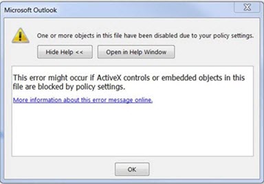 Outlook error