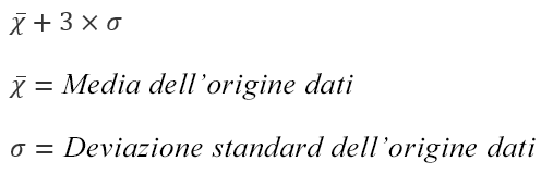 Formula per l'opzione Bin di overflow Opzione