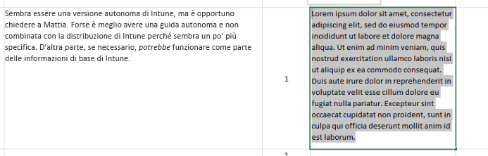 Il testo è selezionato.