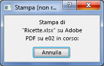 Quando si invia un documento alla stampante, viene visualizzata la finestra di dialogo Stampante.