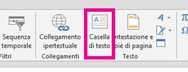 Fare clic su Casella di testo.