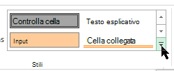 Pulsante Altro nella raccolta stili