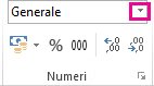 Gruppo Numeri nella scheda Home