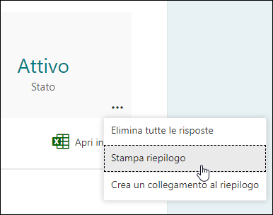 Opzione Di riepilogo stampa in Microsoft Forms