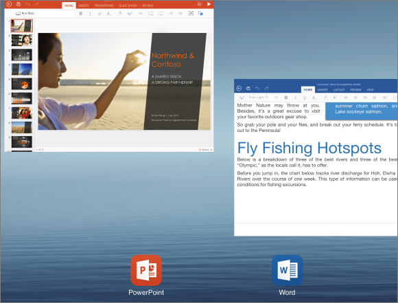 Chiusura dell'app PowerPoint per iPad