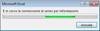 Messaggio di Office: Contattare il server per altre informazioni