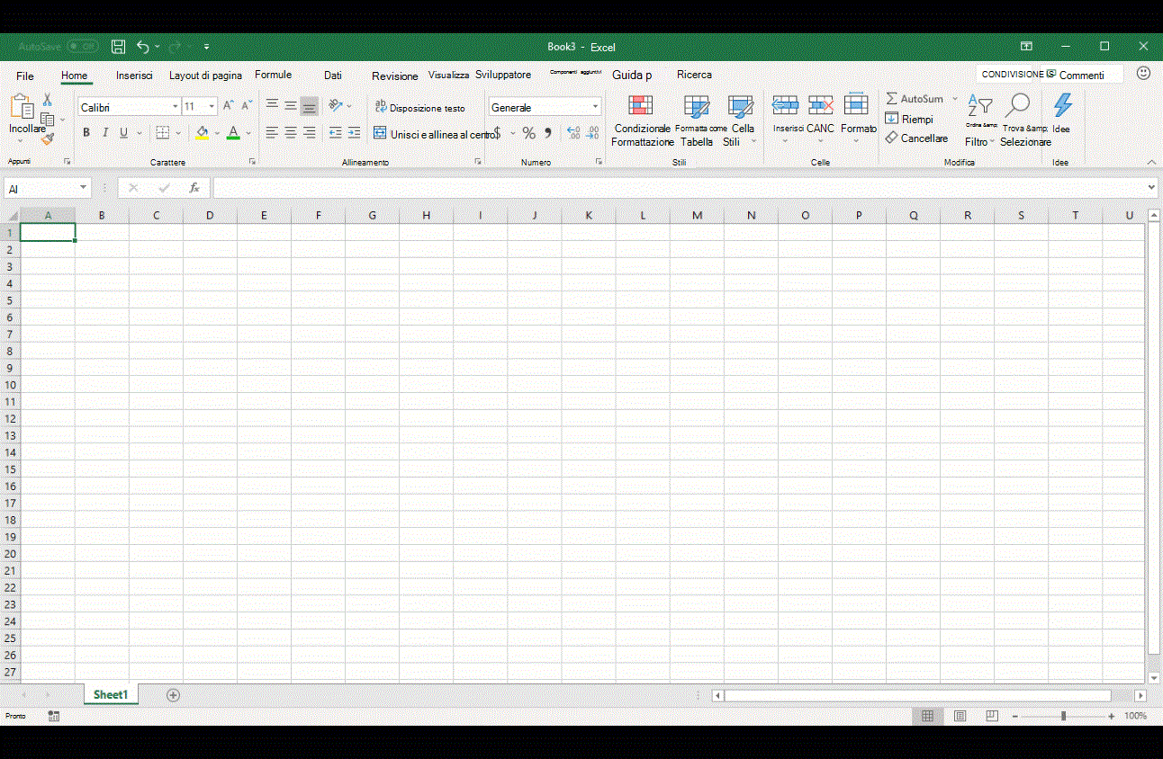 Immagine animata di Idee di Excel in azione