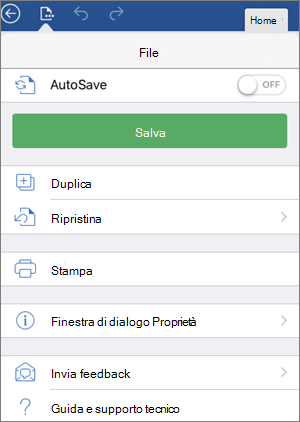 Salvataggio automatico disattivato