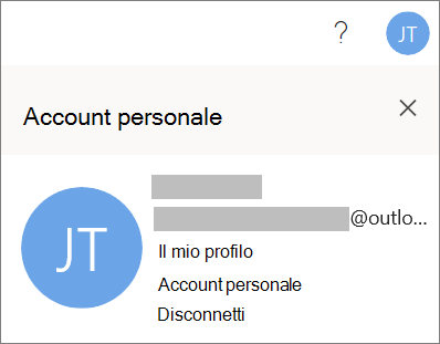 Mostra l’opzione Esegui disconnessione per Office per il Web