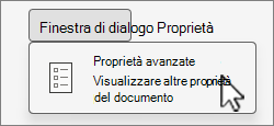 Apertura delle proprietà avanzate