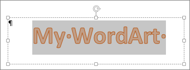 WordArt selezionata