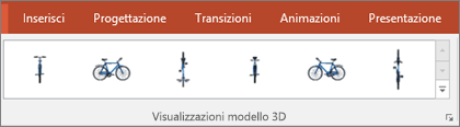 La raccolta 3D Model VIews offre alcuni pratici set di impostazioni per disporre la visualizzazione dell'immagine 3D