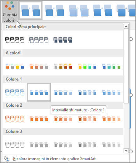 Selezionare un colore del tema