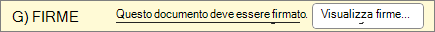 Avviso documento firmato