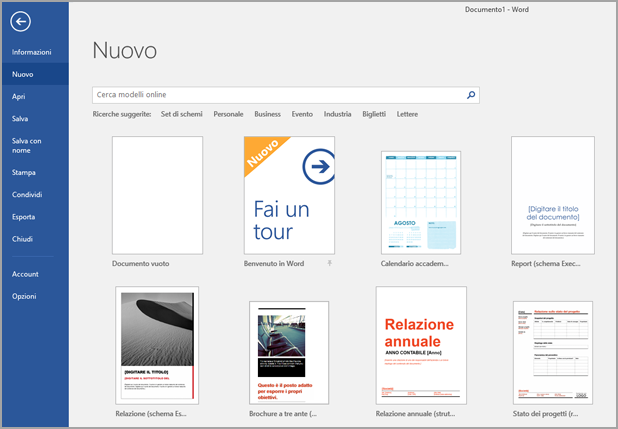 Nuovo file >