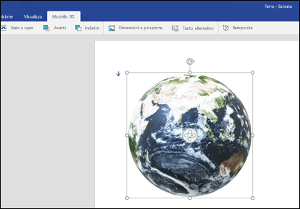 Scheda Modello 3D di Word