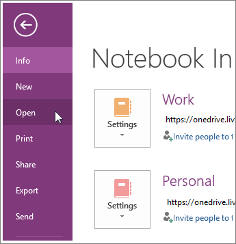Aprire un blocco appunti dal menu File