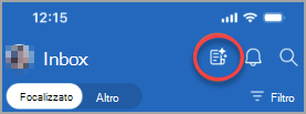 Mostra l'icona a sinistra del campanello di notifica, che mostra i messaggi di posta elettronica ad alta priorità o i messaggi di posta elettronica che richiedono una risposta.