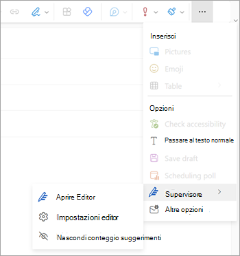 Impostazioni editor