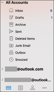 Posta in arrivo unificata in Outlook per Mac.
