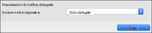Opzioni di notifica delegato.