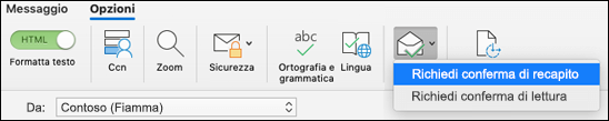 Richiedi conferma di recapito