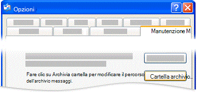 Finestra di dialogo Opzioni di Outlook Express