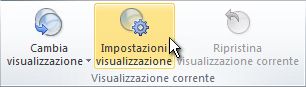 Comando Impostazioni visualizzazione sulla barra multifunzione
