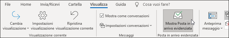 Mostra Posta in arrivo evidenziata