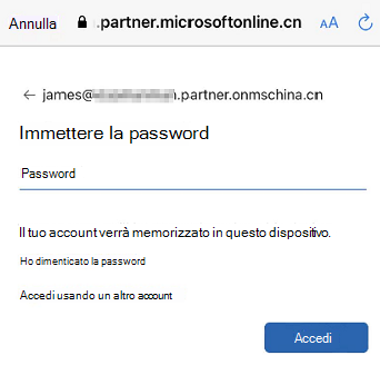 Screenshot sei della configurazione della posta elettronica con l'app Mail di iOS