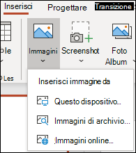Inserire il percorso immagine sulla barra multifunzione.