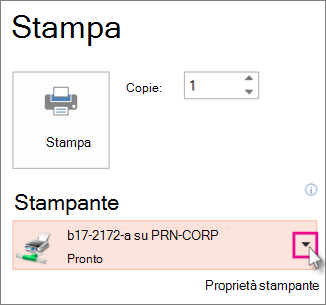Scegliere una stampante