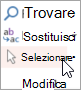 Seleziona nel gruppo Modifica