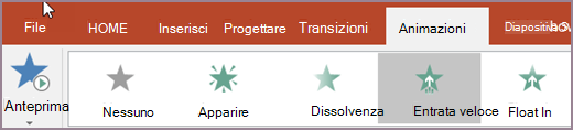 Scegliere un'animazione