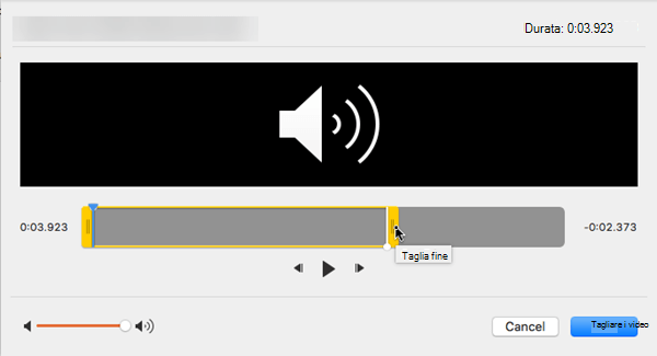 Taglia audio