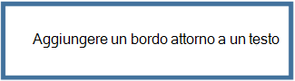 Aggiungere un bordo attorno a un testo