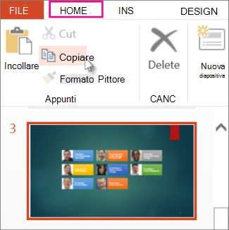 Copiare una diapositiva