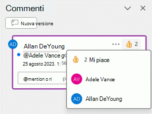 Aggiungere Mi piace a un commento per vedere chi altro ha espresso apprezzamento.