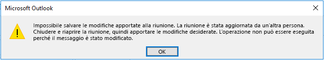 Finestra di dialogo di errore