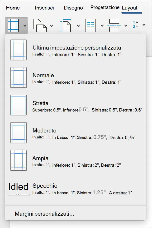 Pannello Margini 02