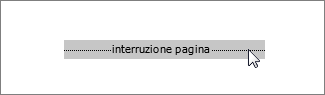 Immagine di un'interruzione di pagina selezionata in Word Web App
